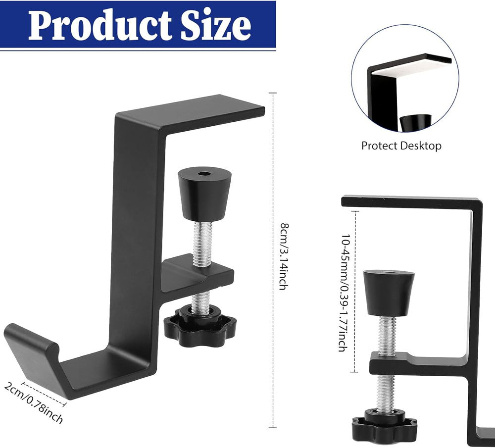 Aluminum Alloy Headphone Hook  - Headphone Stand Desk ulasan dan harga