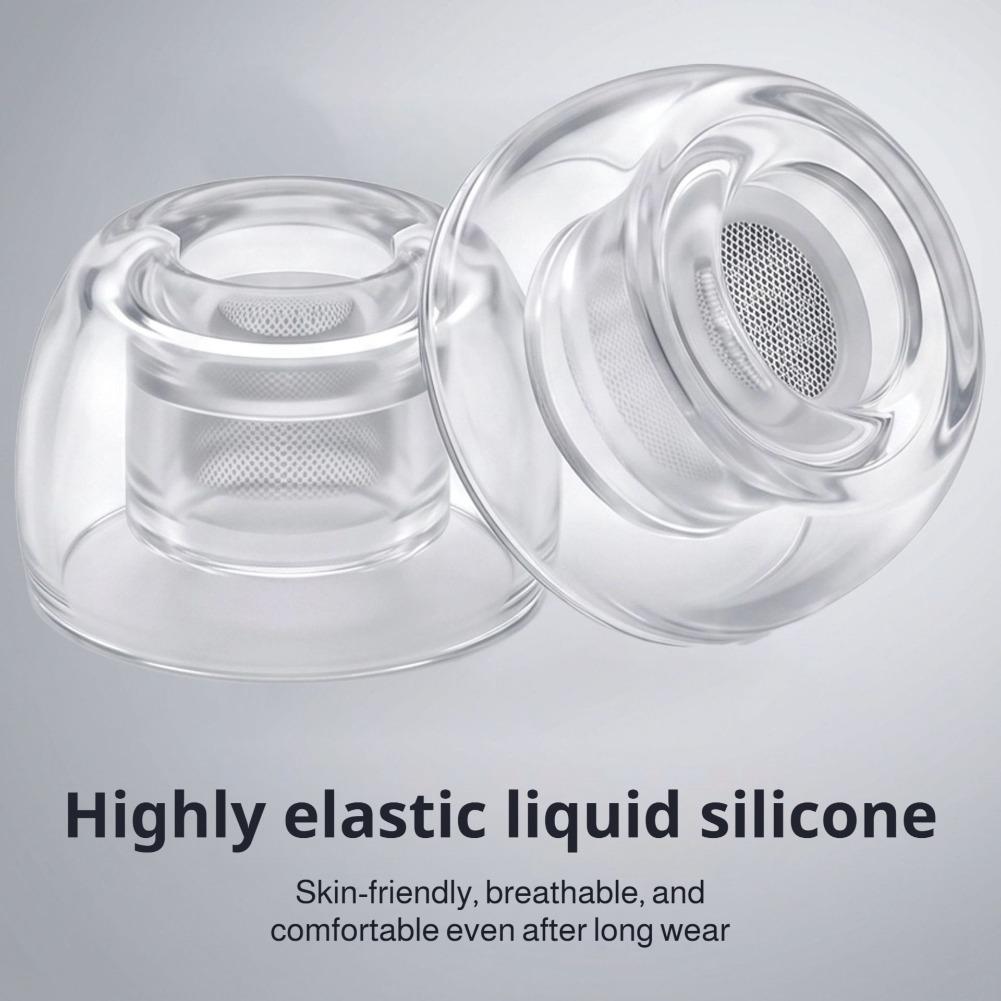 1/2/3Pairs Clear Liquid Silico - Silicone Ear Tip Replacement ulasan dan harga