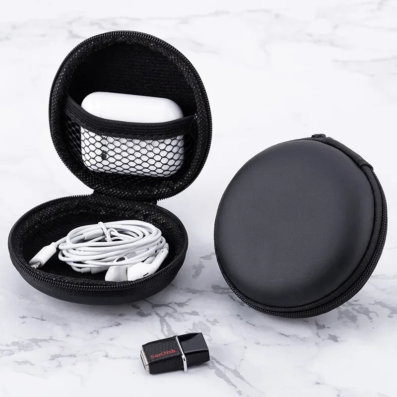 Earphone Storage Case PU Mini  - Headphone Case Hard ulasan dan harga