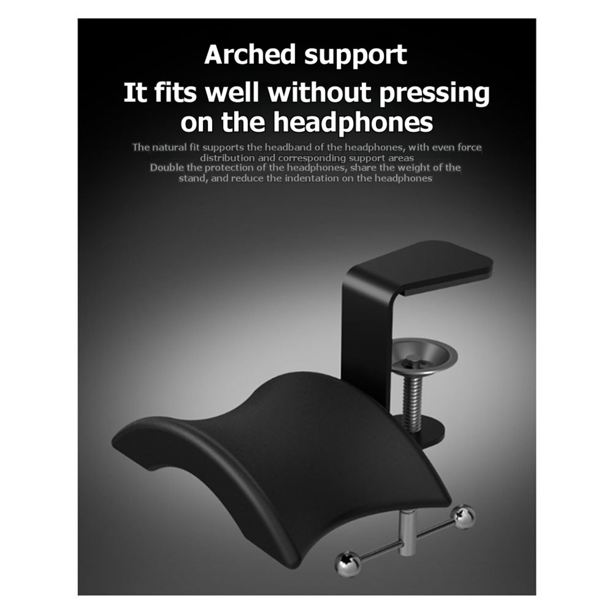DT75BG Adjustable Rotatable Ar - Headphone Stand Desk ulasan dan harga